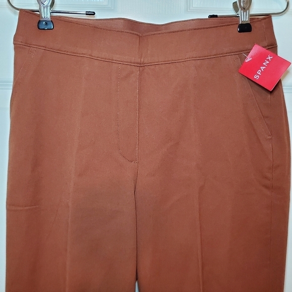 NWT SPANX On-the-Go Ankle Slim Straight Pant Bronze Glow, Size M - Picture 4 of 10